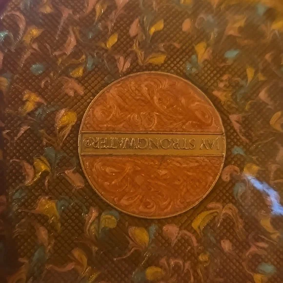 Jay Strongwater Floral and Frog Embellished Compact Mirror - Picture 2 of 7